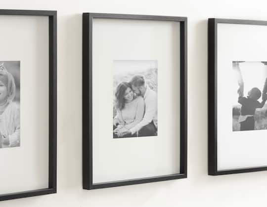 Kate and Laurel Gibson 16" x 20" Photo Frames 8" x 10" with Mat, 3ct.